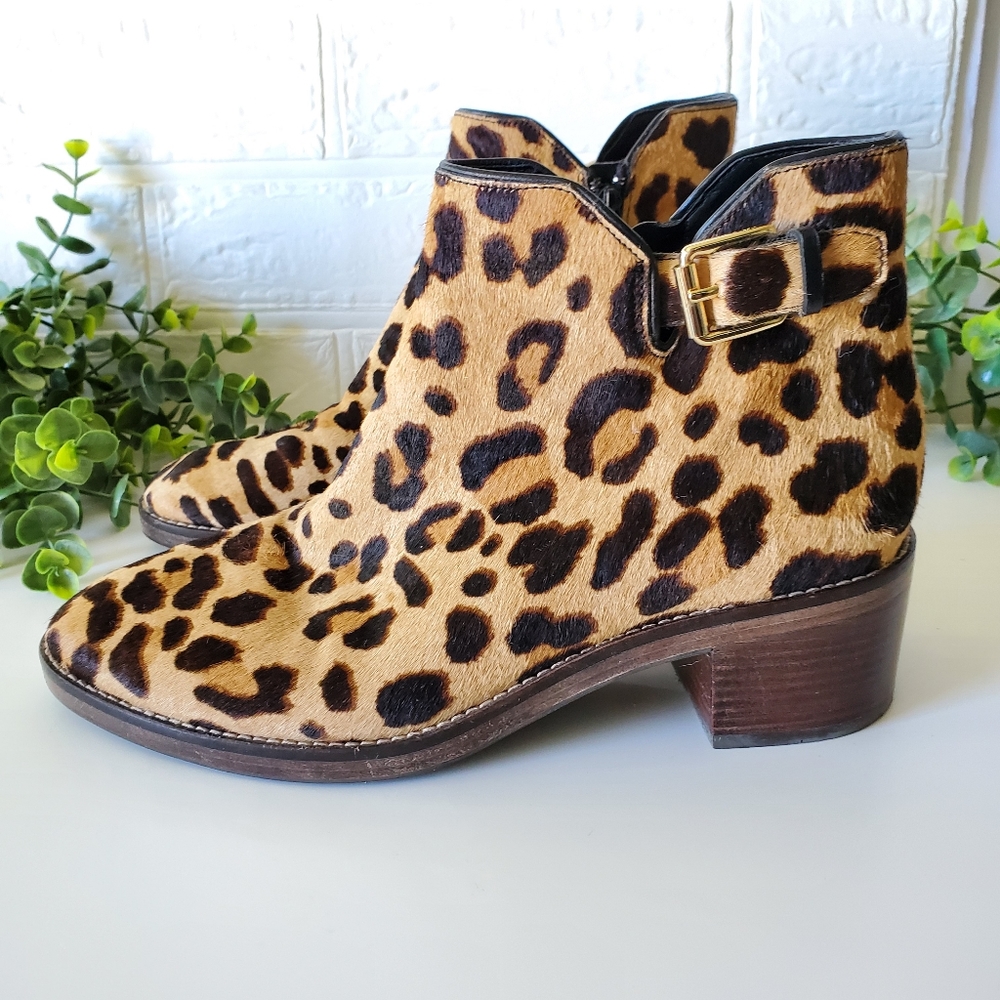 Cole Haan Harrington Leopard Print Ankle Booties